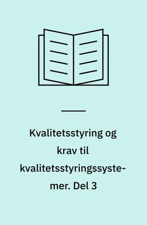 Kvalitetsstyring og krav til kvalitetsstyringssystemer. Del 3 : retningslinier for anvendelse af DS/ISO 9001 ved udvikling, installation og vedligeholdelse af programmel = quality management and quality assurance standards.Part 3 - guidelines for the application of ISO 9001 to the development, supply and maintenance of software