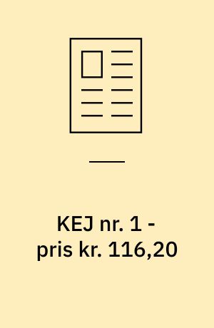 KEJ nr. 1 - pris kr. 116,20