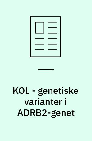 KOL - genetiske varianter i ADRB2-genet