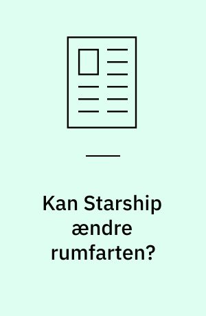 Kan Starship ændre rumfarten?