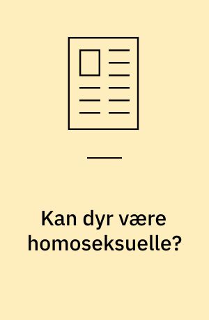 Kan dyr være homoseksuelle?