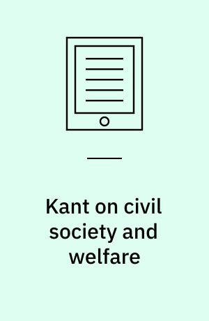 Kant on civil society and welfare