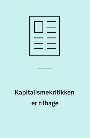 Kapitalismekritikken er tilbage