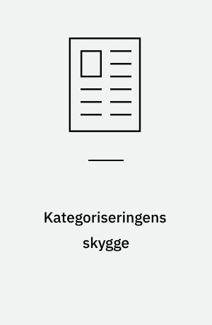 Kategoriseringens skygge : når individualiserende problemforståelser skygger for fritidspædagogiske muligheder