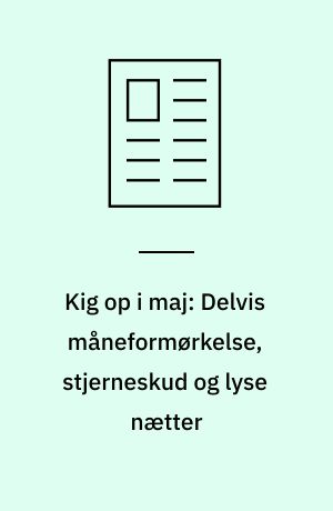 Kig op i maj: Delvis måneformørkelse, stjerneskud og lyse nætter