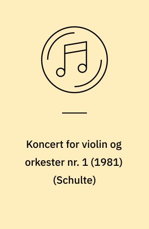 Koncert for violin og orkester nr. 1 (1981)