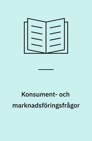Konsument- och marknadsföringsfrågor : Konferens arrangerad av Nordiska rådet. Tavastehus den 21-22 april 1971