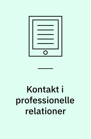 Kontakt i professionelle relationer