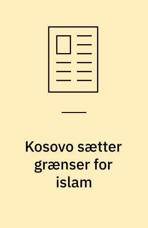 Kosovo sætter grænser for islam