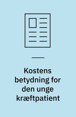 Kostens betydning for den unge kræftpatient : set fra diætistens perspektiv