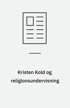 Kristen Kold og religionsundervisning