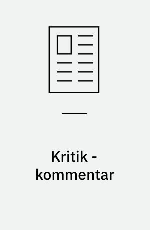 Kritik - kommentar : syv stykker om ikke-vold