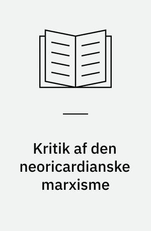 Kritik af den neoricardianske marxisme