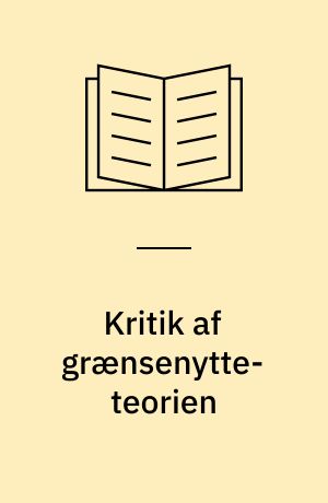 Kritik af grænsenytte-teorien