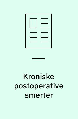 Kroniske postoperative smerter
