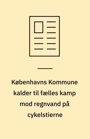 Københavns Kommune kalder til fælles kamp mod regnvand på cykelstierne
