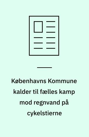 Københavns Kommune kalder til fælles kamp mod regnvand på cykelstierne