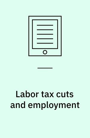 Labor tax cuts and employment : a general equilibrium approach for France