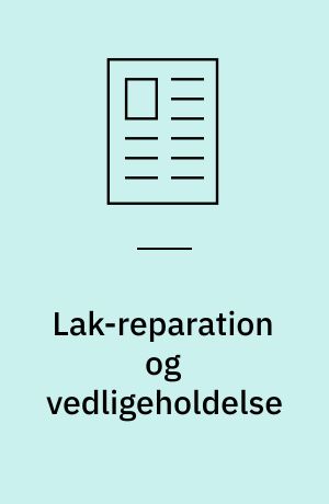 Lak-reparation og vedligeholdelse