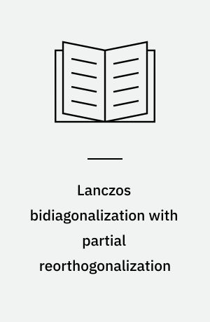 Lanczos bidiagonalization with partial reorthogonalization