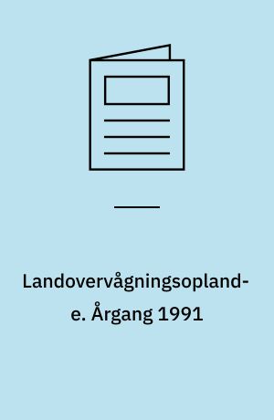Landovervågningsoplande : NOVA 2003. Årgang 1991