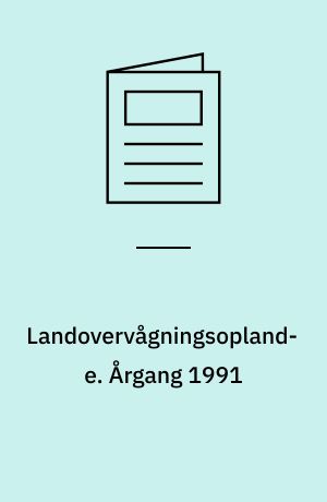 Landovervågningsoplande : NOVA 2003. Årgang 1991