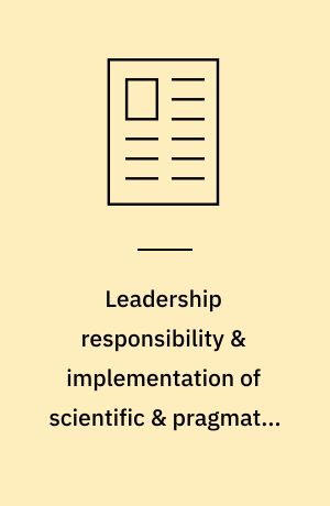 Leadership responsibility & implementation of scientific & pragmatic programs for the profession & within the world of sports
