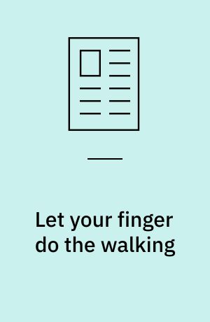 Let your finger do the walking : rom/sted-metaforen i on-line datakommunikasjon