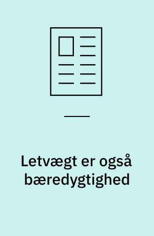 Letvægt er også bæredygtighed