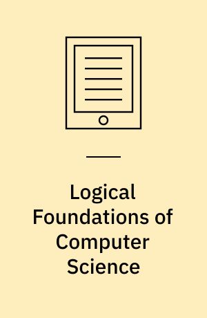 Logical Foundations of Computer Science : 4th International Symposium, LFCS'97, Yaroslavl, Russia, July, 6 - 12, 1997, Proceedings