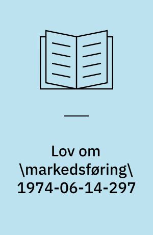 Lov om \markedsføring\ 1974-06-14-297: Forbrugerklagenævn 1974-06-14-305 med senere ændringer : med stikordsregister