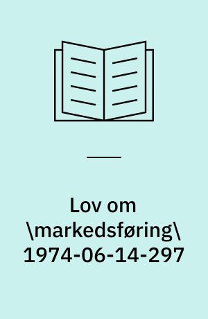 Lov om \markedsføring\ 1974-06-14-297: Forbrugerklagenævn 1974-06-14-305 med senere ændringer : med stikordsregister