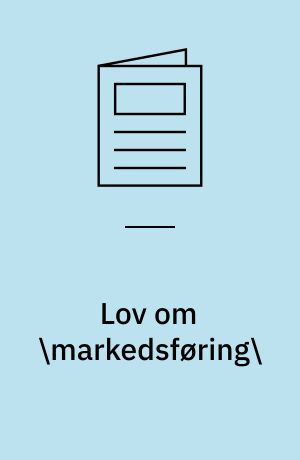 Lov om \markedsføring\: Lov om \forbrugerklagenævnet\