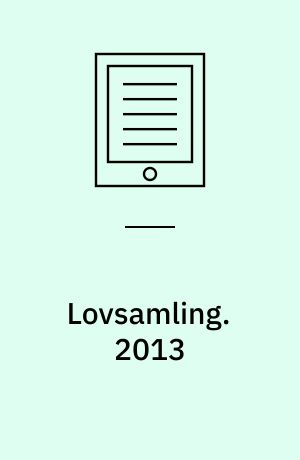 Lovsamling : erhvervsret. 2013