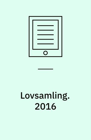 Lovsamling : erhvervsret. 2016
