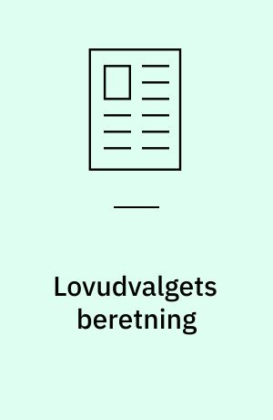 Lovudvalgets beretning
