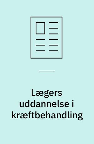 Lægers uddannelse i kræftbehandling