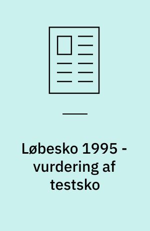 Løbesko 1995 - vurdering af testsko