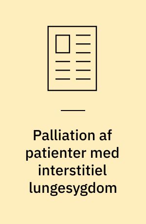 Palliation af patienter med interstitiel lungesygdom