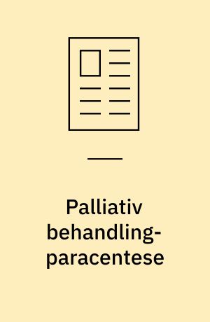 Palliativ behandling-paracentese