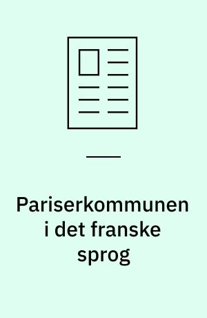 Pariserkommunen i det franske sprog : et portræt af J.-K. Huysmans