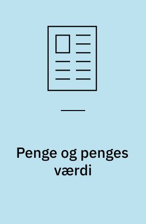 Penge og penges værdi