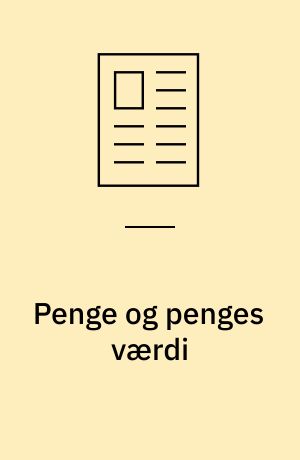 Penge og penges værdi
