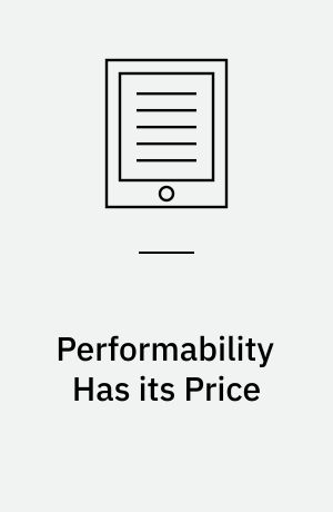Performability Has its Price : 5th International Workshop on Internet Charging and QoS Technologies, ICQT 2006, St. Malo, France, June 27, 2006, Proceedings