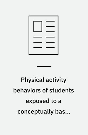Physical activity behaviors of students exposed to a conceptually based physical program. Review