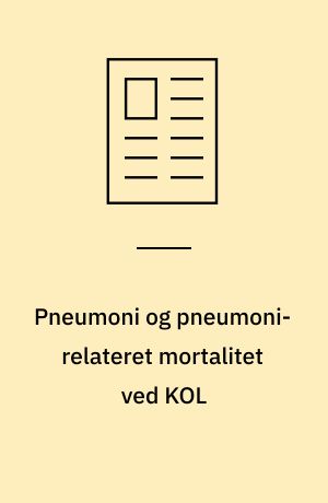 Pneumoni og pneumoni-relateret mortalitet ved KOL