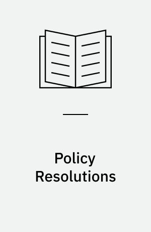 Policy Resolutions : adopted October 1975 by the 11th Constitutional Convention