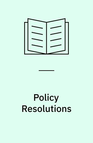 Policy Resolutions : adopted October 1975 by the 11th Constitutional Convention