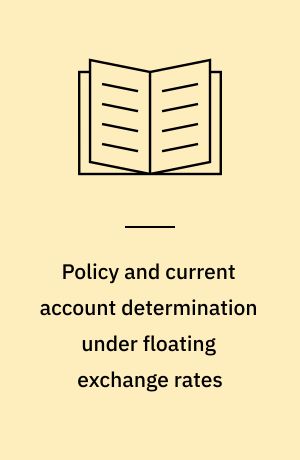 Policy and current account determination under floating exchange rates
