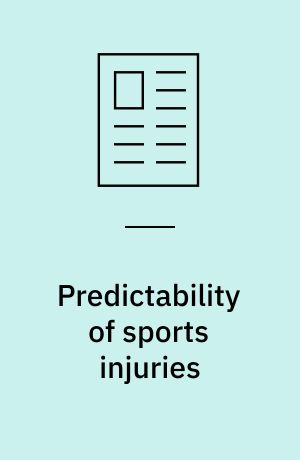 Predictability of sports injuries